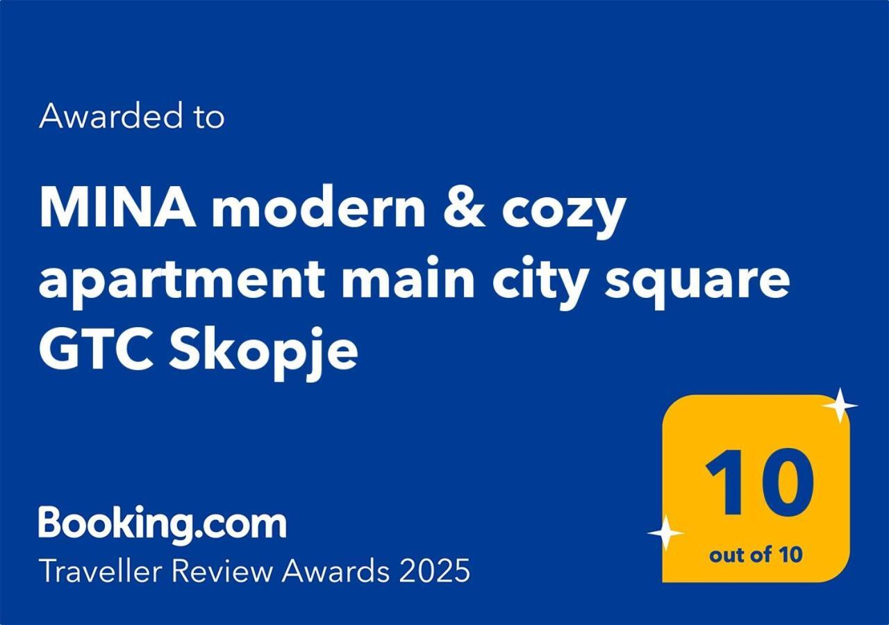 Mina Modern & Cozy Apartment Main City Square Gtc Szkopje Kültér fotó